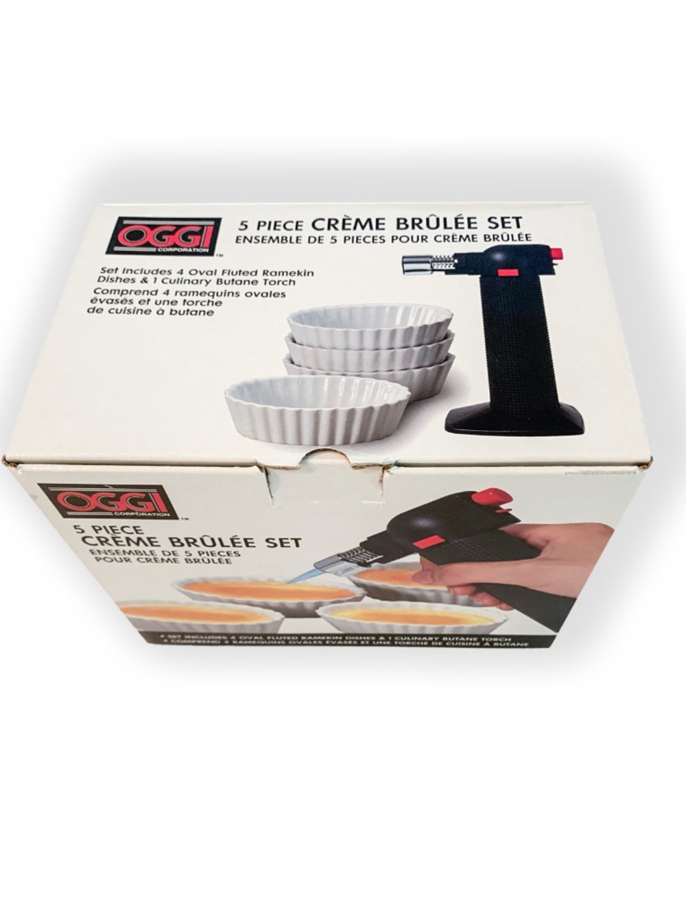 Brand New, OGGI 5 piece Crème Brûlée Set